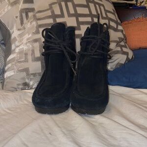 Michael Kors Black Lace Up Boots